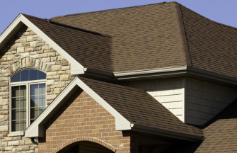 Roof on new home