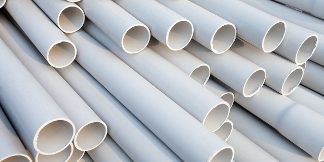 White PVC piping